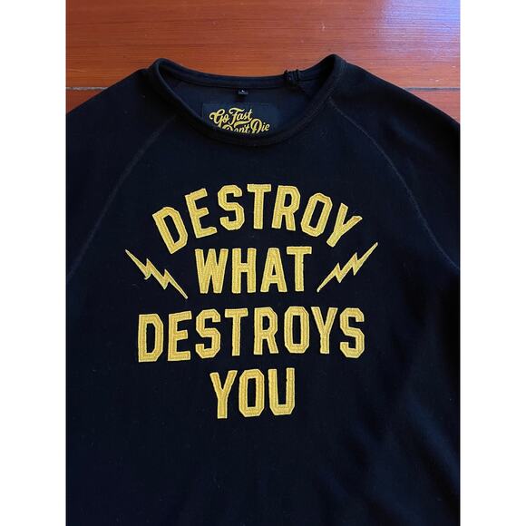 Go Fast Don't Die "Destroy What Destroys You” Vintage Moto Jersey - Sz Large - Picture 8 of 10